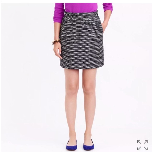 J. Crew Dresses & Skirts - J. Crew NWT Sidewalk Skirt Black and White Print 6